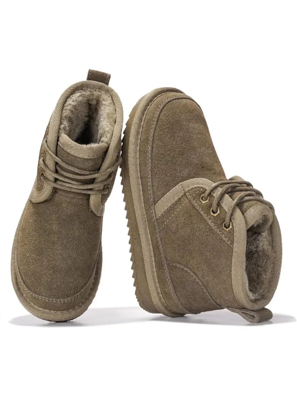 Stylish Genuine Leather Kids Boots - Fur-Lined Ankle Booties for Girls & Boys
